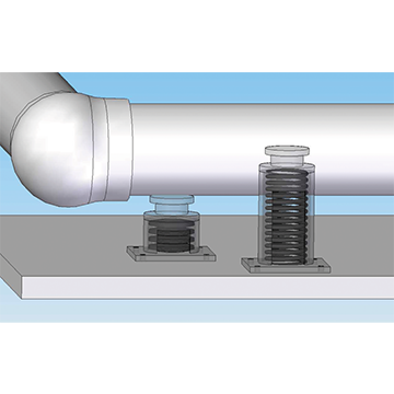 Comparison: <br>SPIROL Disc Springs on left, traditional coil spring on right.