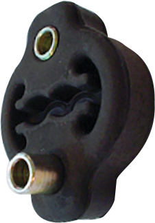 Muffler hanger with cut tubing that required a secondary deburring operation.